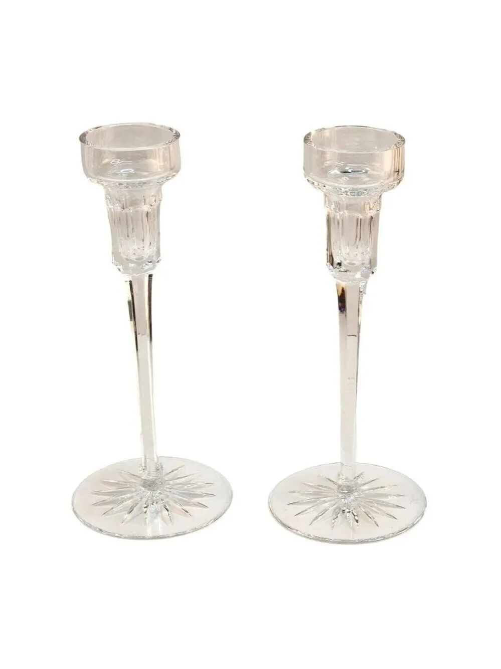 Rogaska Crystal Candlestick Holders Richmond 8 Inch Set of 2